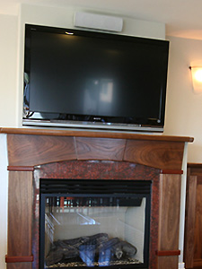 Entertainment and fireplace